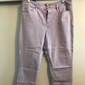 Lilac denim jeans